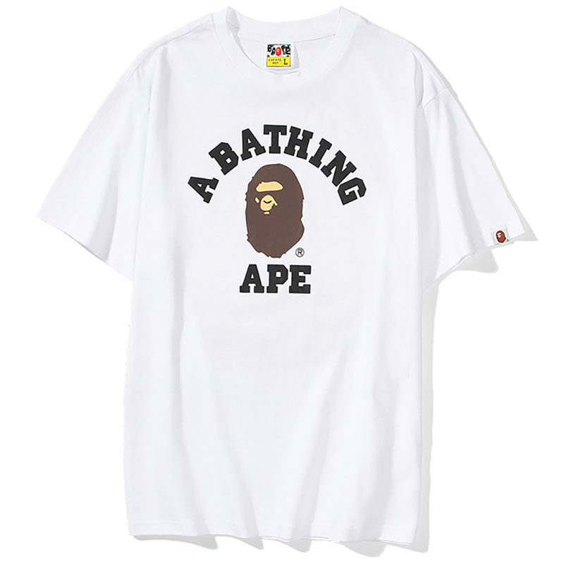 BAPE College Ape Head Men's Graphic T-Shirt - White
