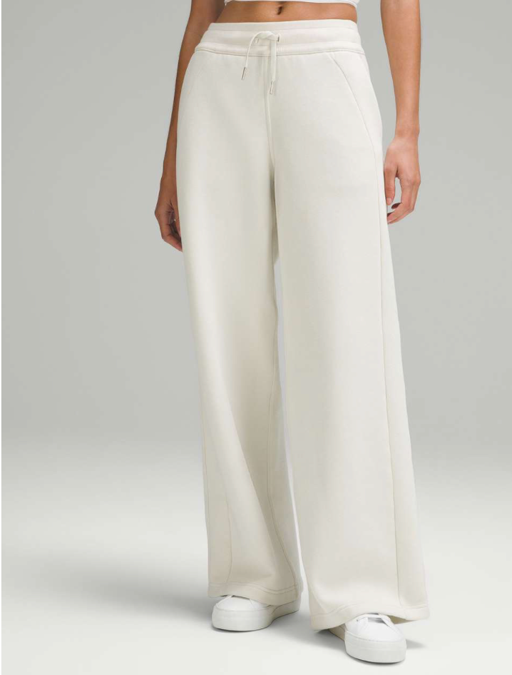 Scuba Mid-Rise Wide-Leg Pant *Waffle