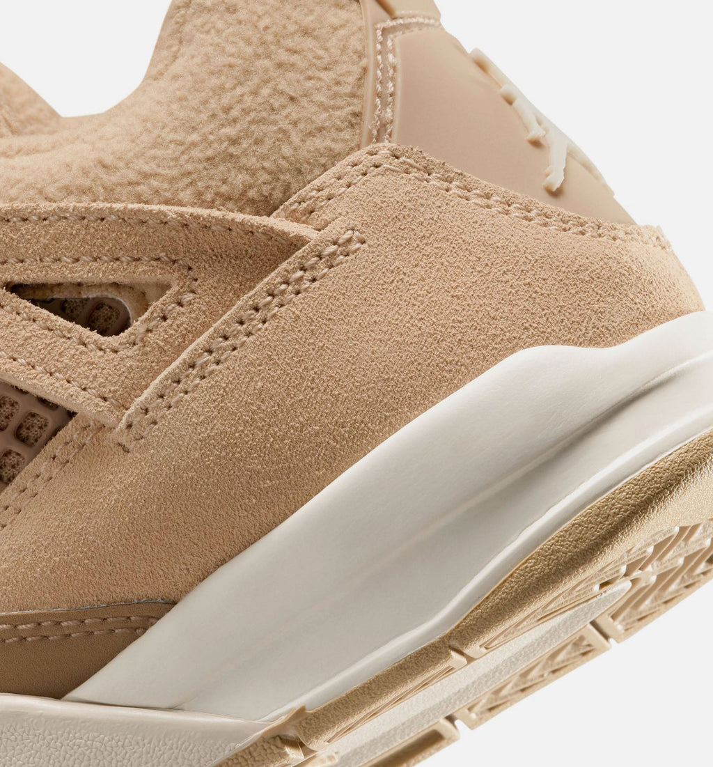 Air Jordan 4 Retro 'Cozy Girl' Preschool - Hemp/Light Orewood Brown