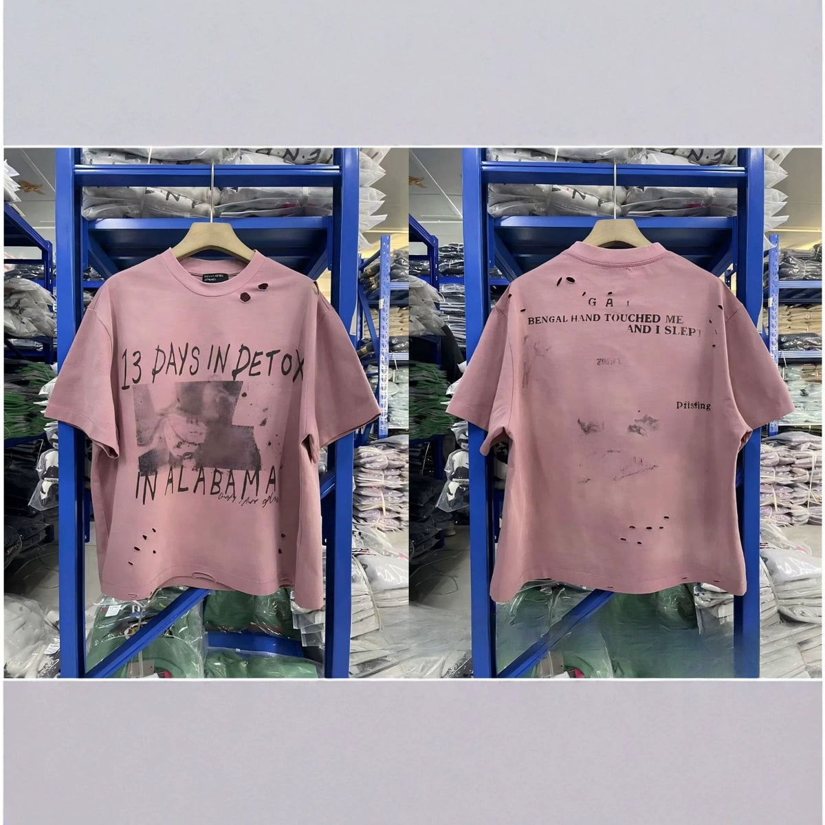 ERD Vintage Washed Letter Graphic Cut-Off Tank Top Unisex