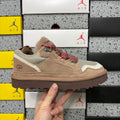 UGG Lowmel Lace-Up Sneaker – Suede & Mesh Low-Top Trainer with Shearling Lining & Bold Red Woven Laces in Sand