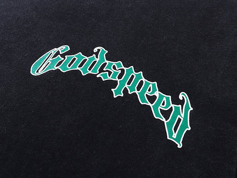 Godspeed Washed Black Rock Graphic T-Shirt