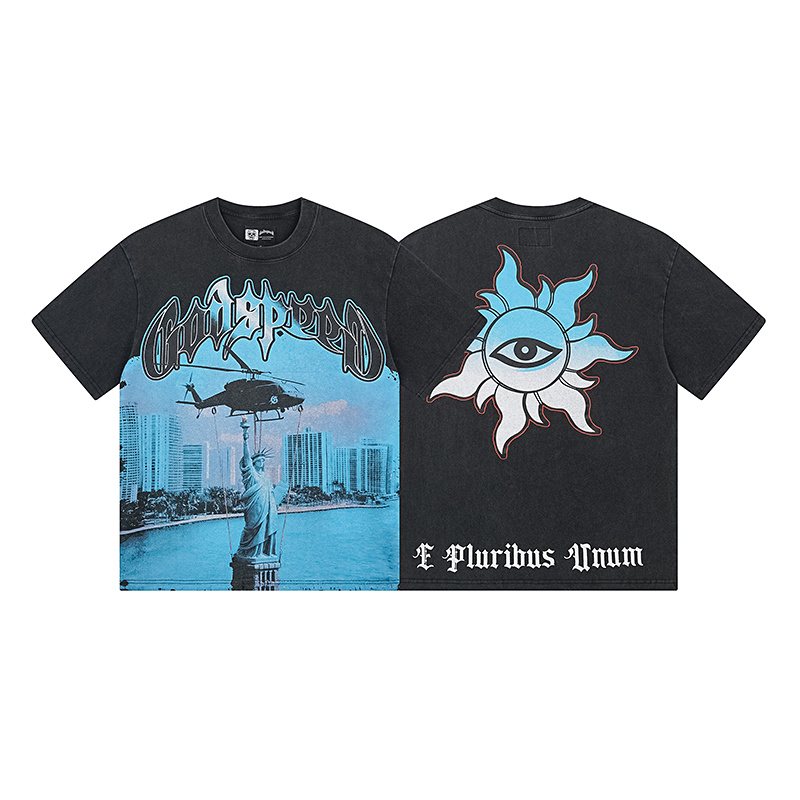 Godspeed E Pluribus Unum Washed Graphic T-Shirt