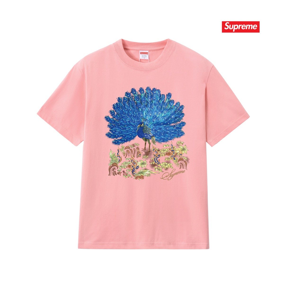 Supreme Peacock Graphic Short-Sleeve T-Shirt