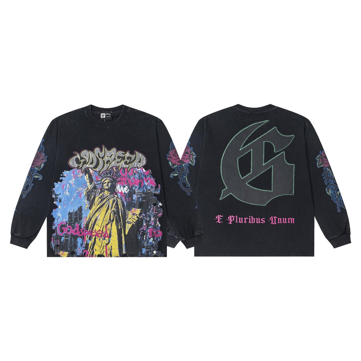 Godspeed E Pluribus Unum Graphic Long-Sleeve T-Shirt