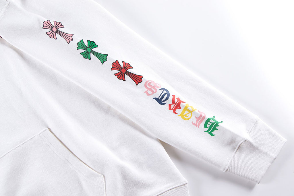 Chrome Hearts Multicolor Floral Cross Graphic Hoodie