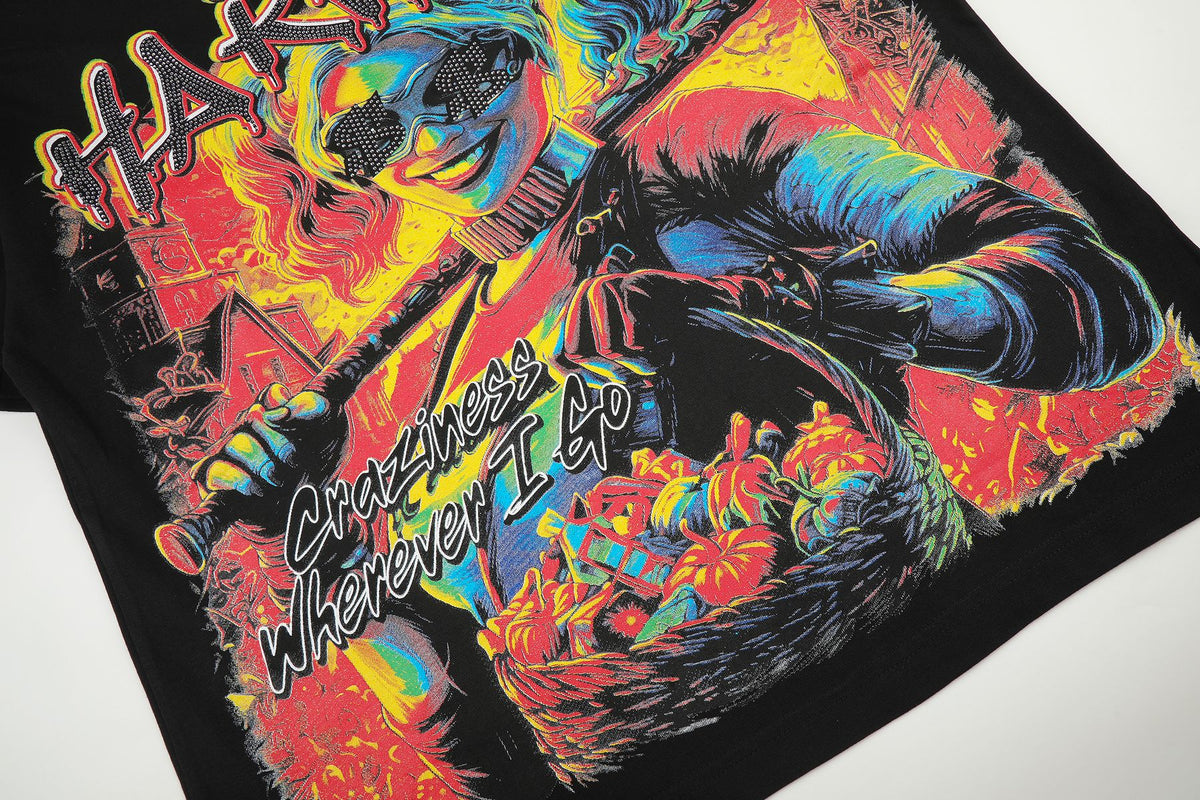 HARMONY Black Front & Back Graphic T-Shirt