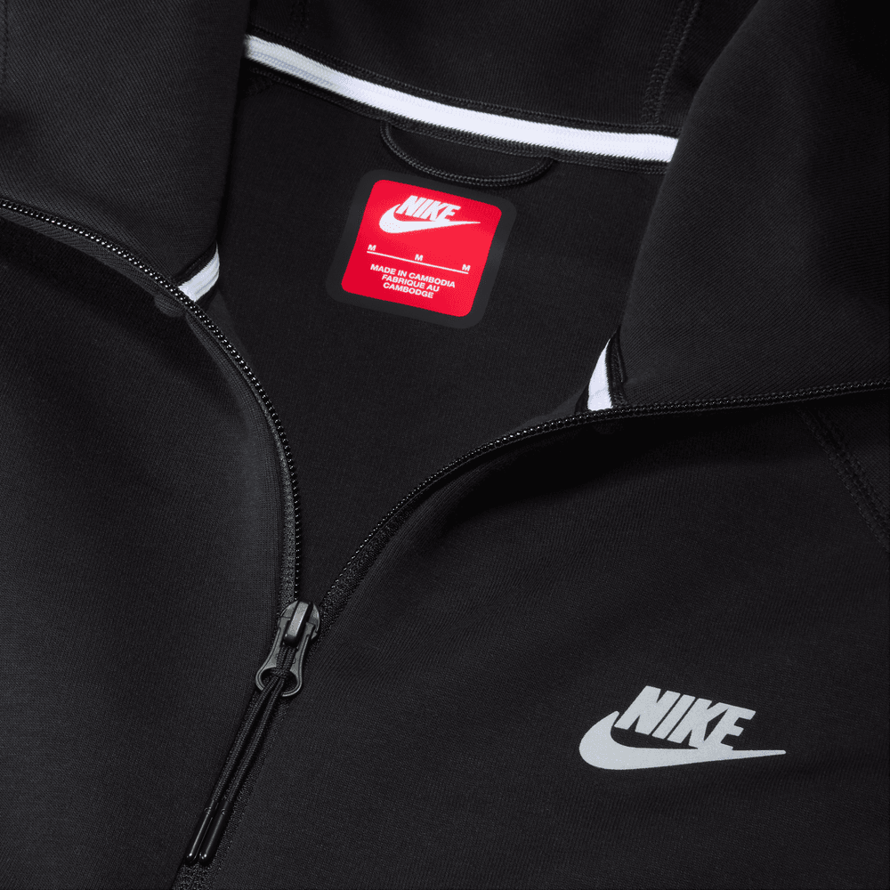 Nike Tech Windrunner Fleece Full-Zip Jacket 'Black/Bemis Silver'