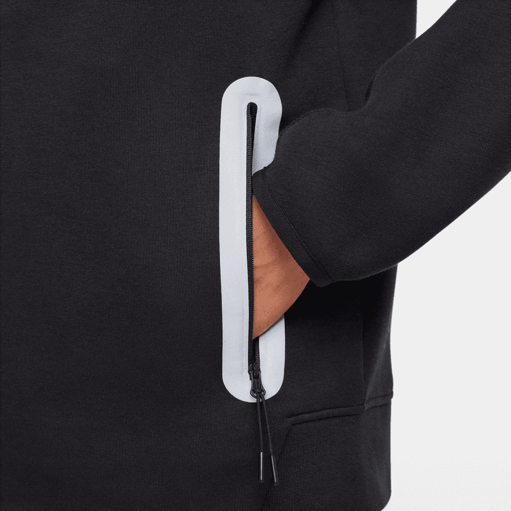 Nike Tech Windrunner Fleece Full-Zip Jacket 'Black/Bemis Silver'