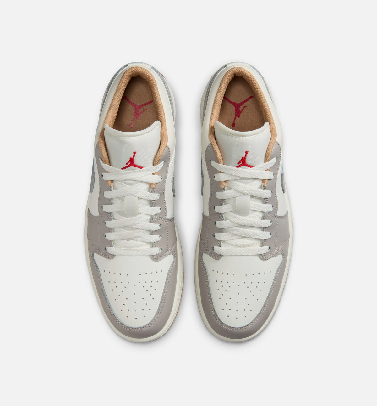 Air Jordan 1 Low Mens Lifestyle Shoe - Sail/Fire Red/College Grey/Hemp