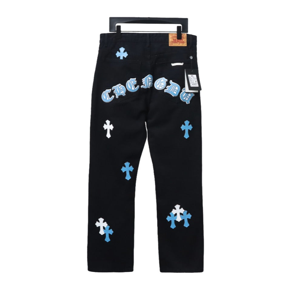 Chrome Hearts Pants Black Blue