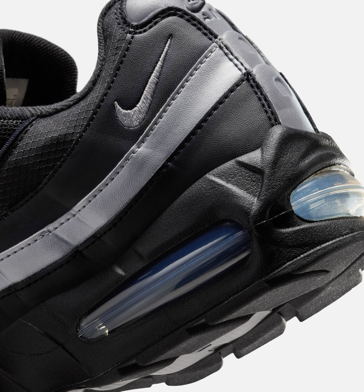 Air Max 95 Big Bubble OG Reflective Accents Men's Shoes - Black/White/Metallic Silver