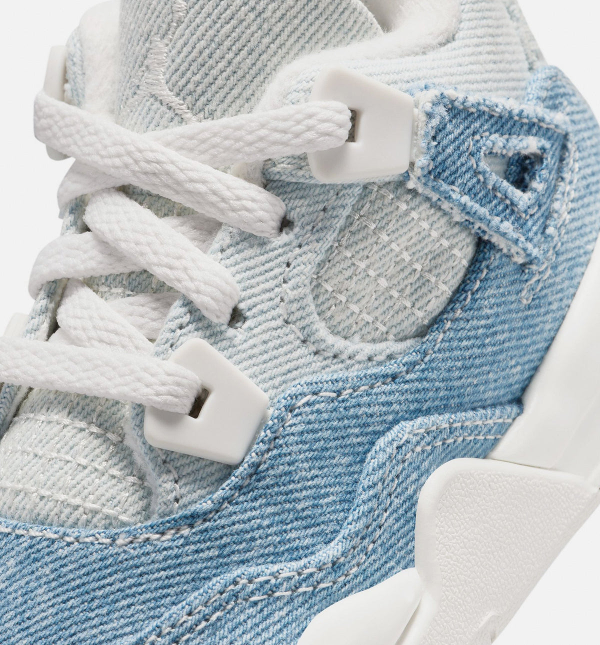 Air Jordan 4 Retro Worn Blue Infant/Toddler – Sail/Worn Blue/Metallic Gold