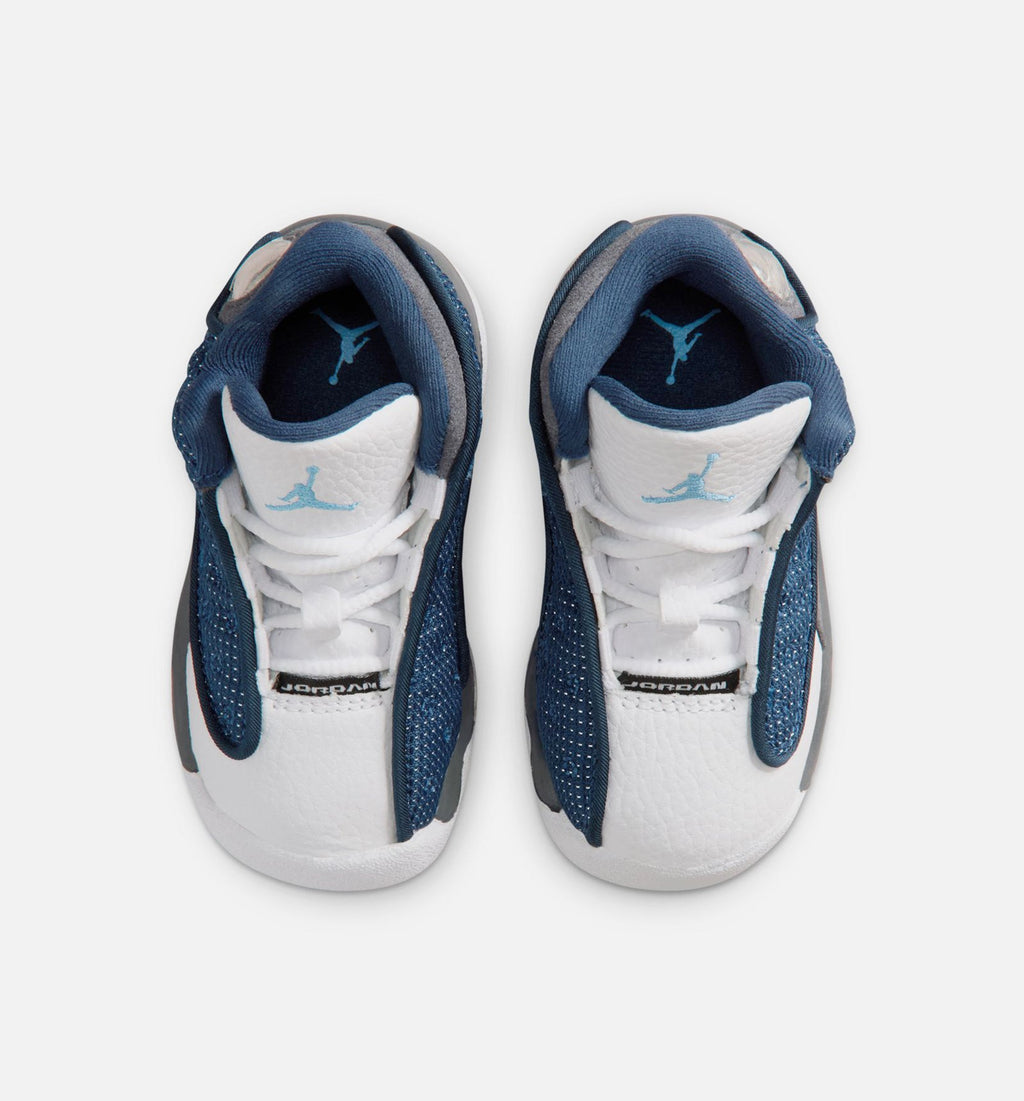 Air Jordan 13 Retro Navy and Flint Grey Infant Sneakers - Navy/University Blue/Flint Grey/White
