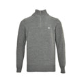 Celine Logo-Embroidered Wool & Cashmere Blend Half Zip Grey
