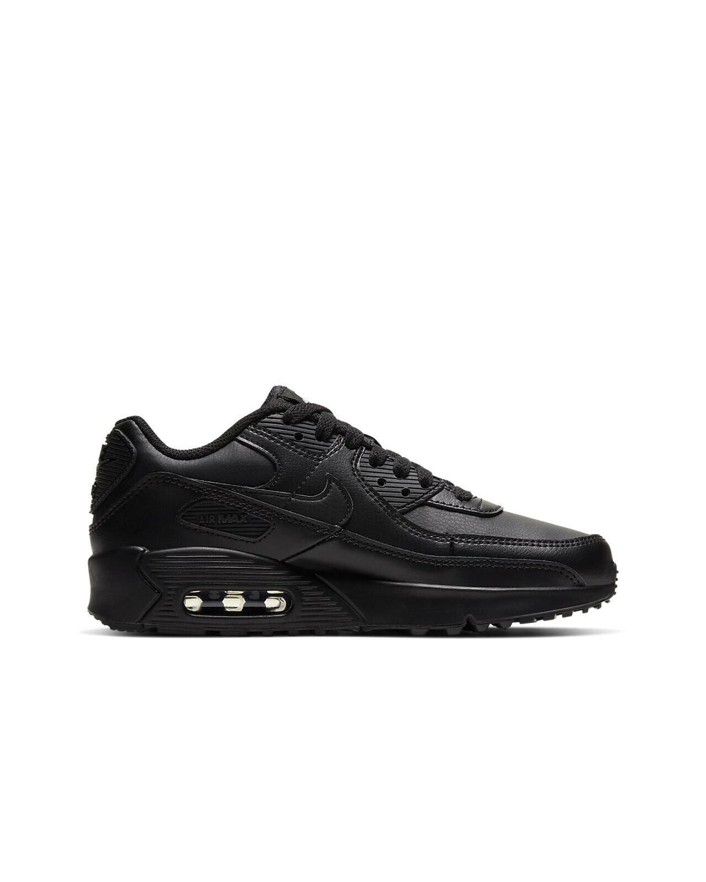 Big Kid's Nike Air Max 90 LTR Black/Black-Black-White (CD6864 001)