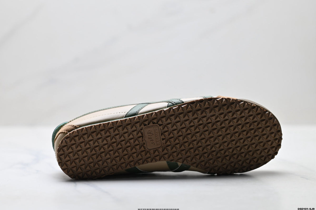Onitsuka Tiger Retro Low Top Beige Green Gum Unisex Shoes Style 08