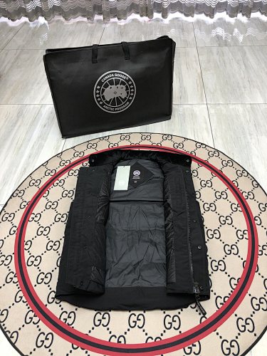 Canada Goose Black Quilted Puffer Vest with Stand Collar
