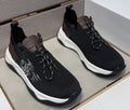Berluti Black Mesh Lace-Up Sneakers