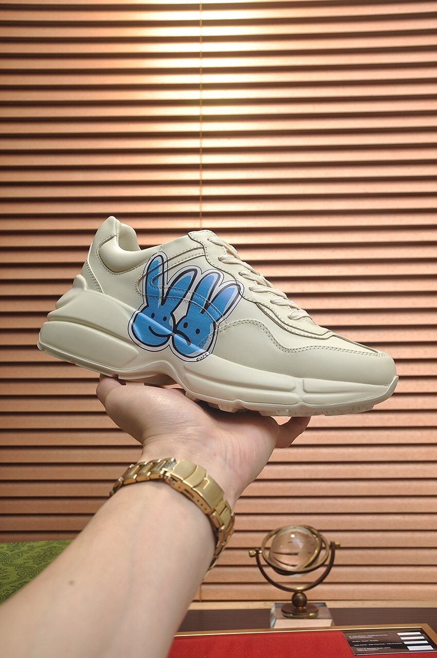 Gucci Blue Graphic Sneakers