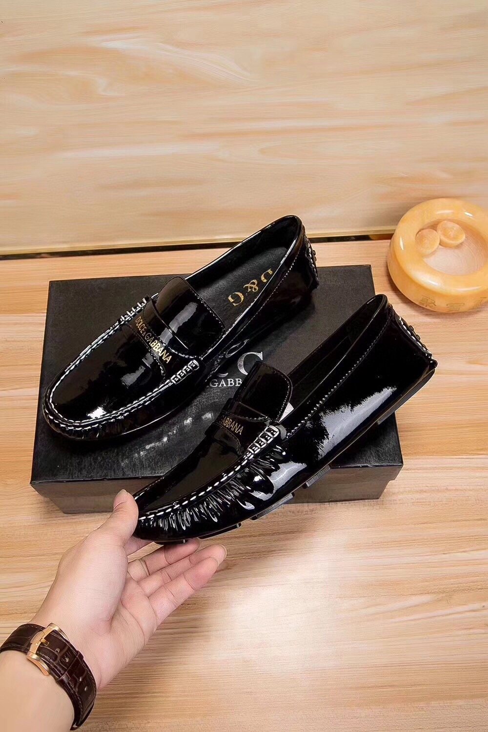 Dolce & Gabbana Men's Black Patent Loafers