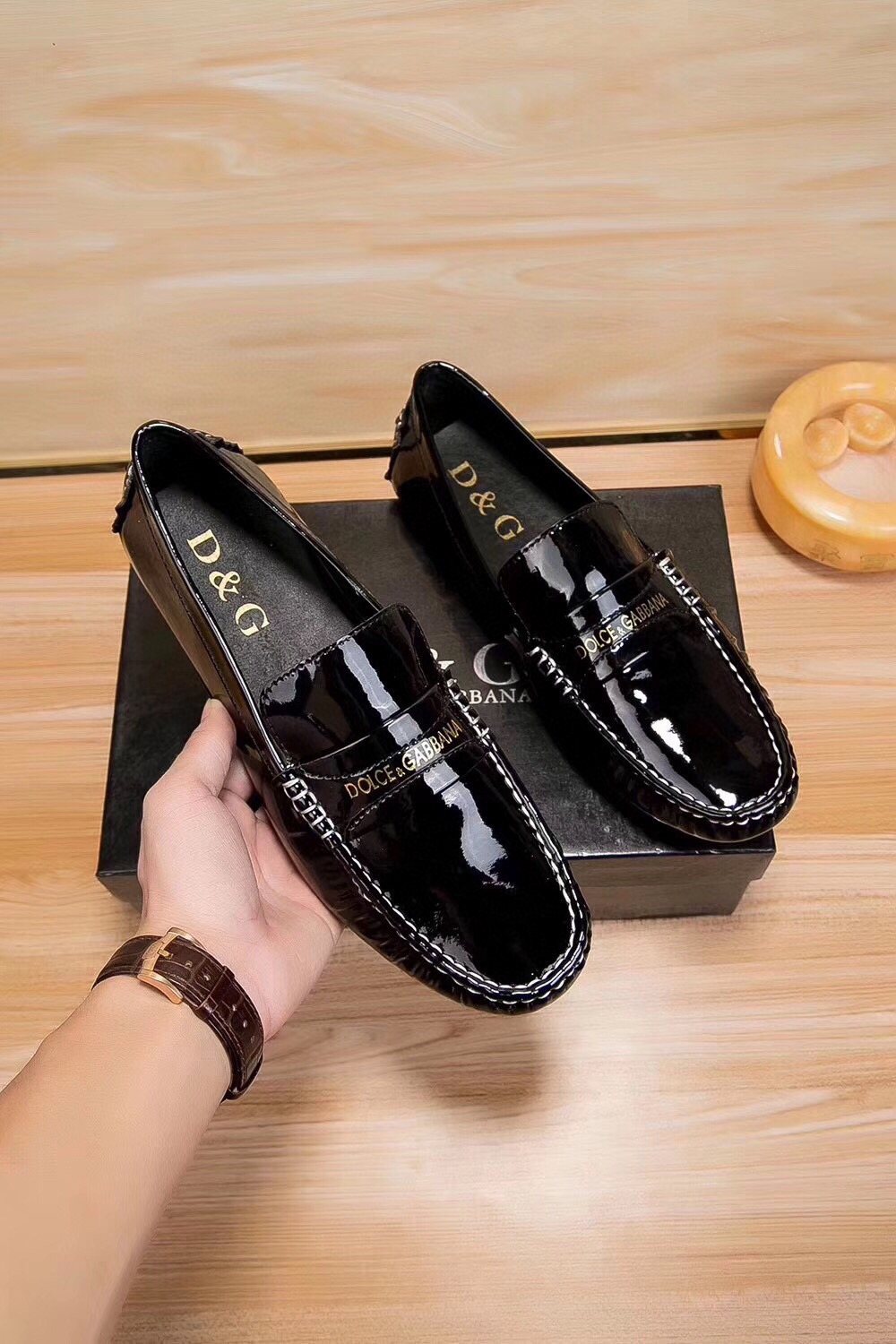 Dolce & Gabbana Men's Black Patent Loafers