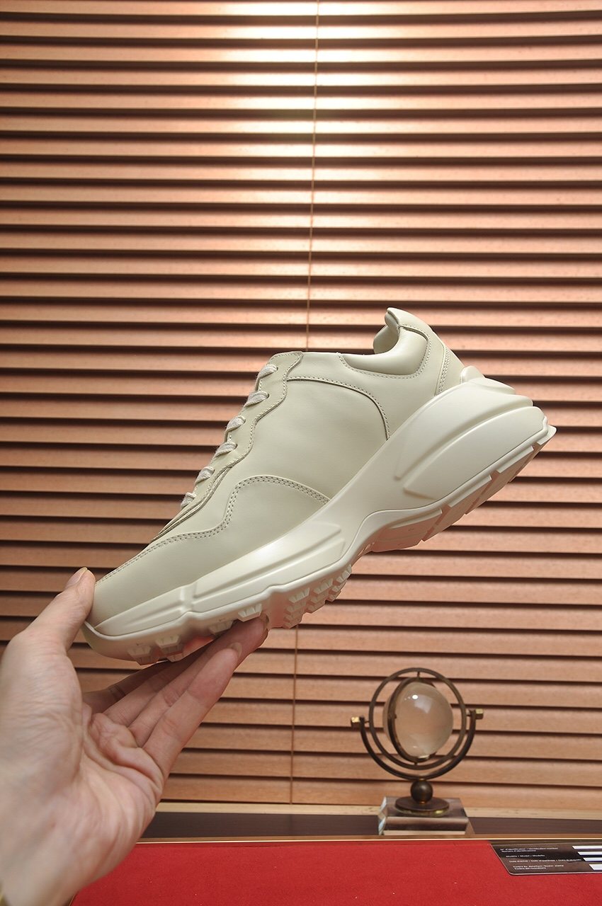 Gucci Ivory and Pale Pink Chunky Sneakers