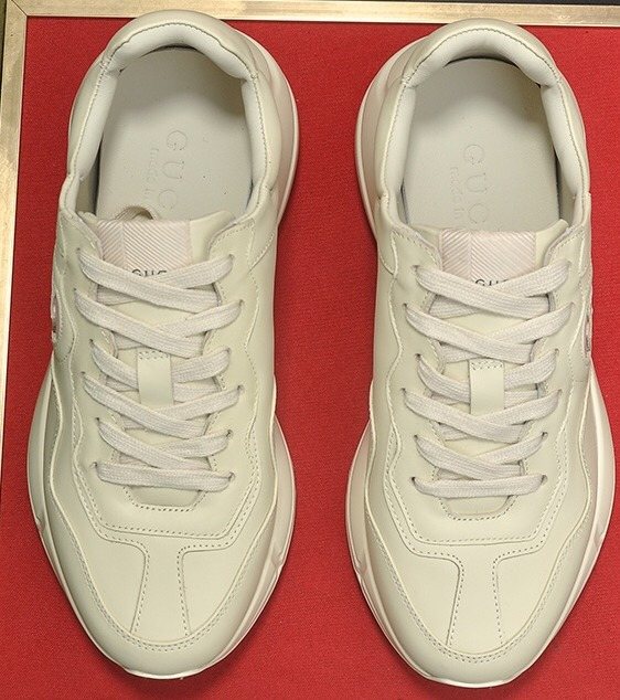 Gucci Ivory and Pale Pink Chunky Sneakers