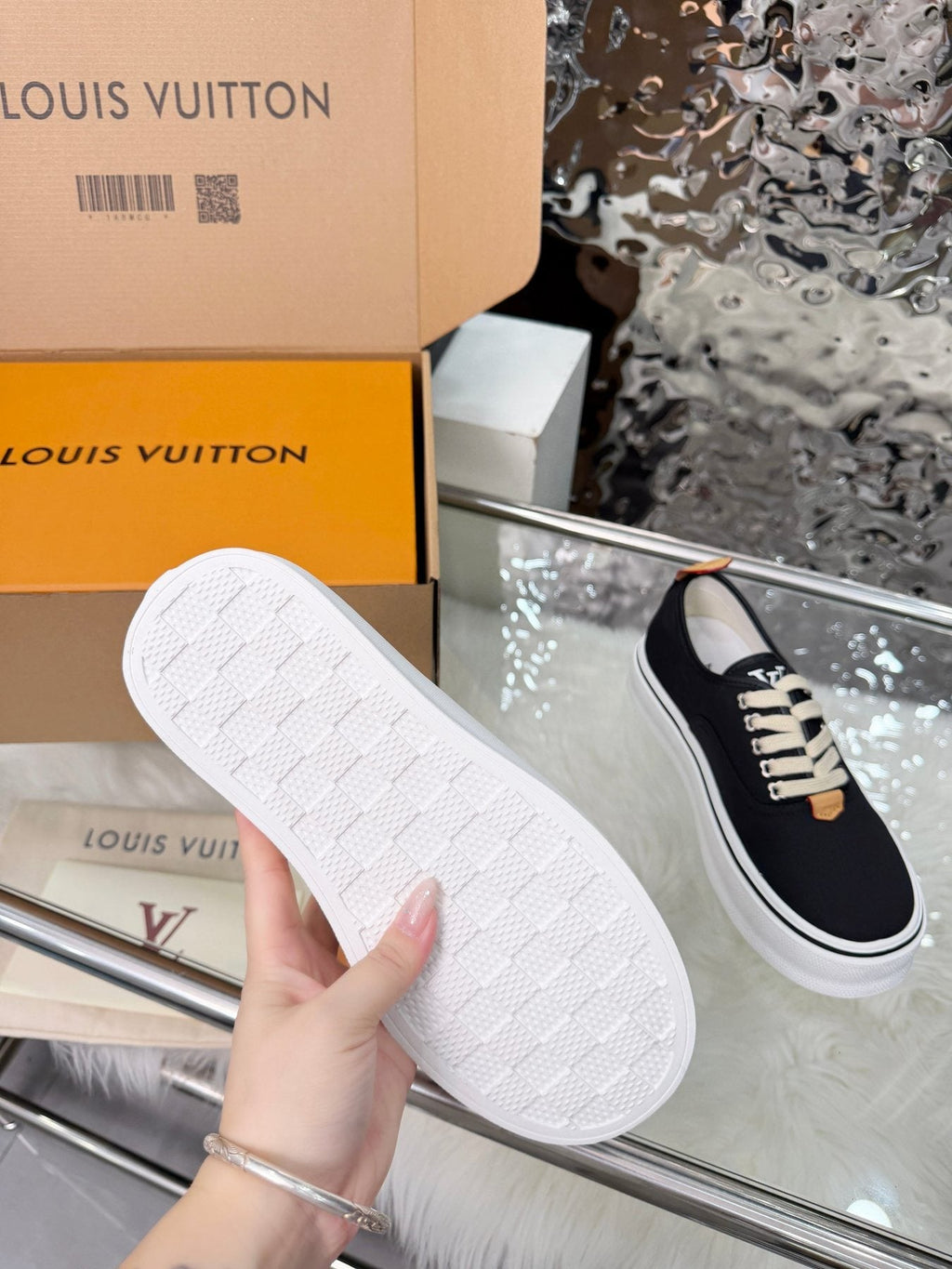 Louis Vuitton Black Low-Top Sneakers