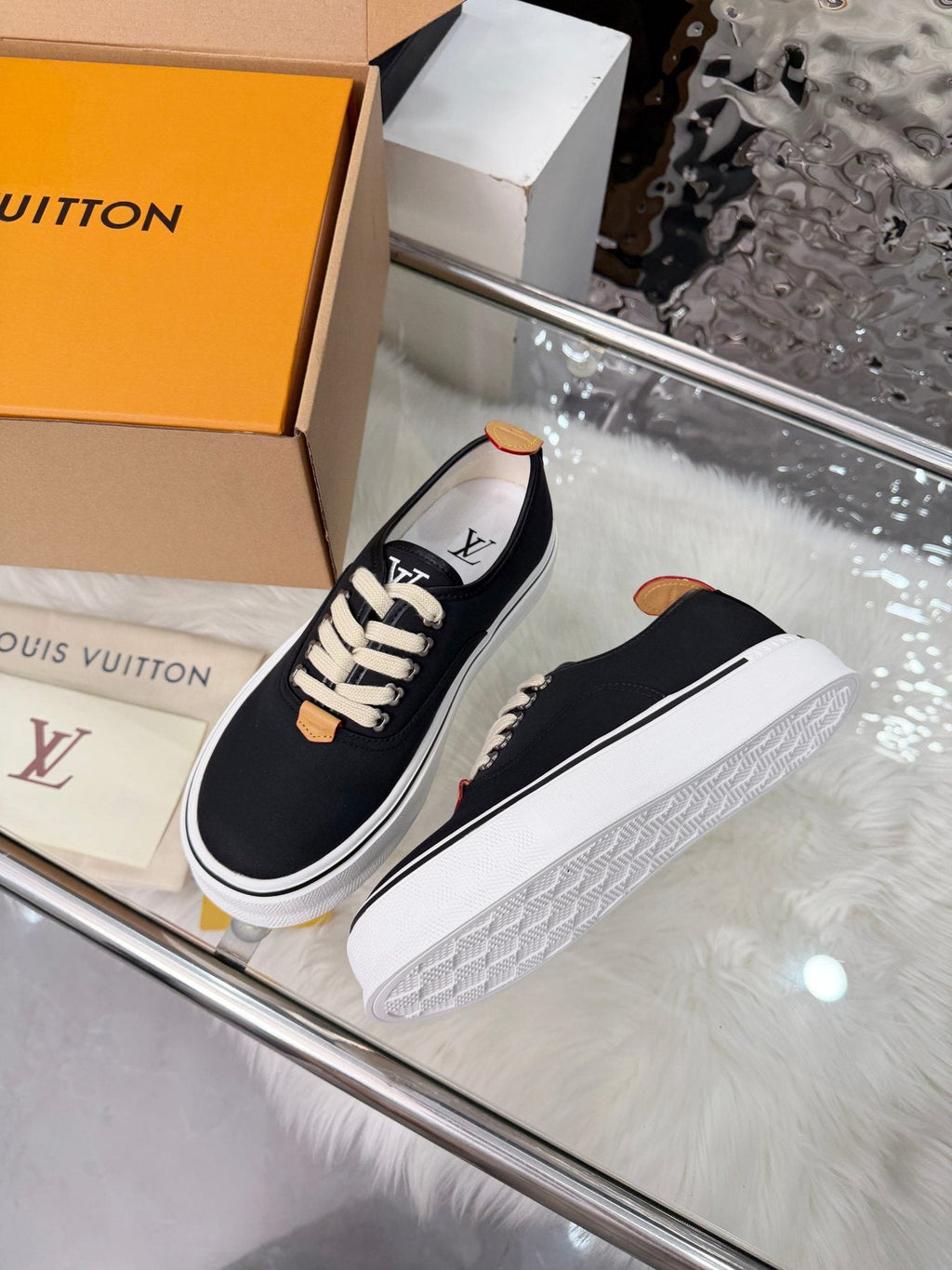 Louis Vuitton Black Low-Top Sneakers