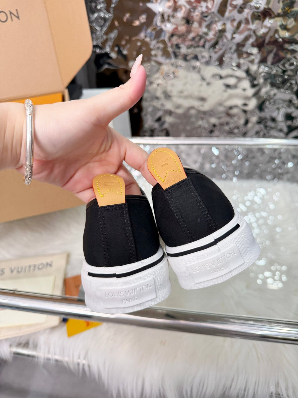Louis Vuitton Black Low-Top Sneakers