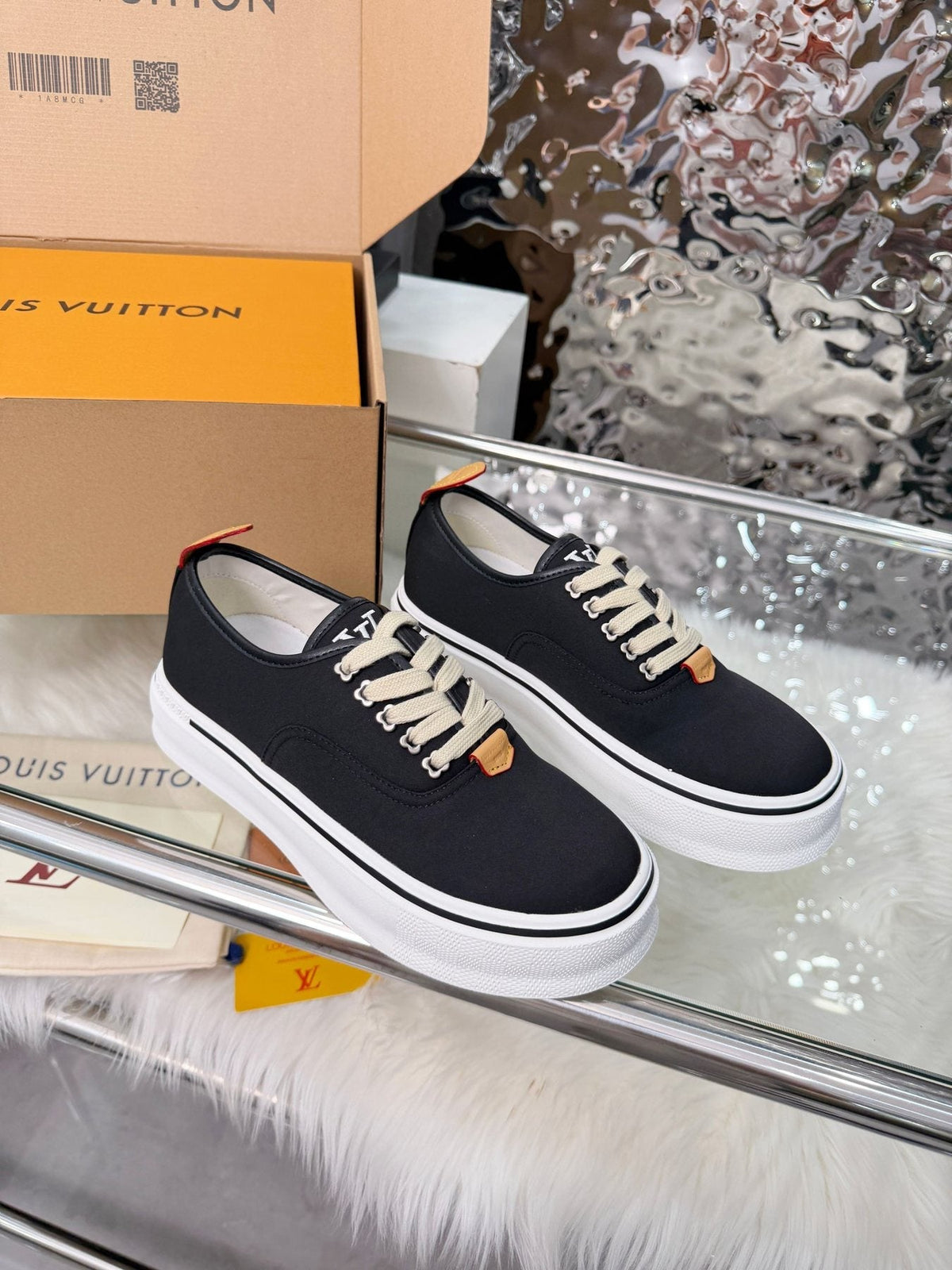 Louis Vuitton Black Low-Top Sneakers