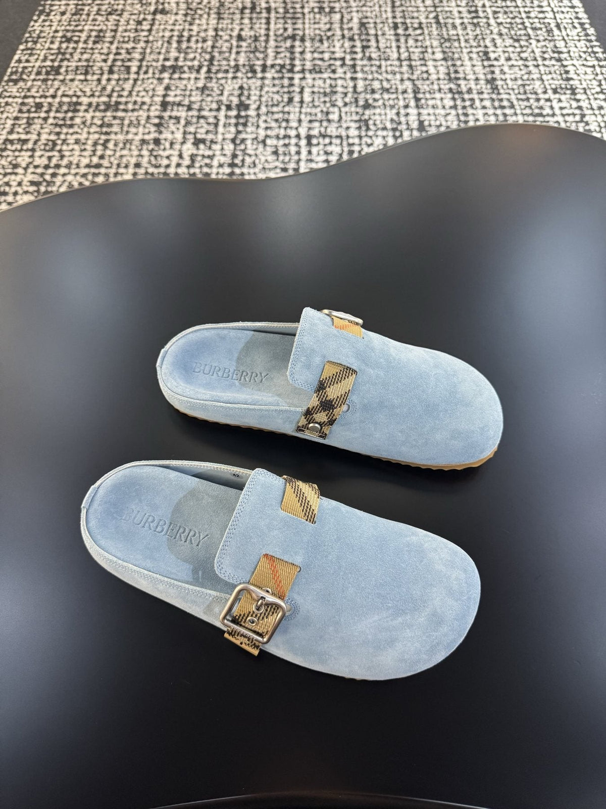 Burberry Men's Adjustable Buckle Slide Sandals
