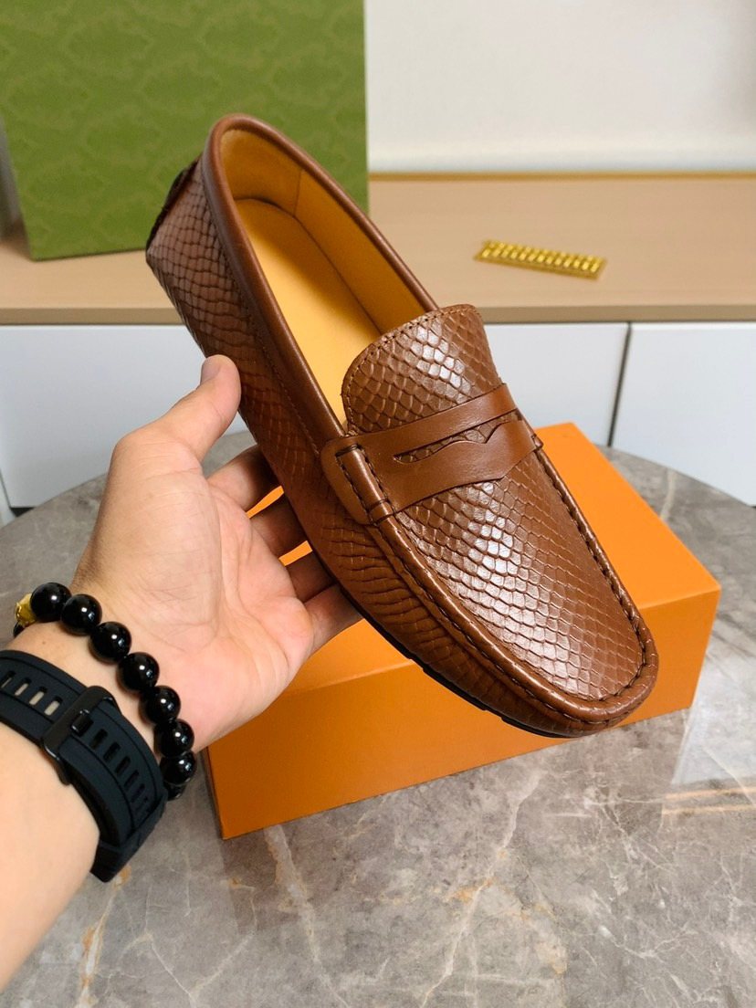 Louis Vuitton Textured Penny Loafers