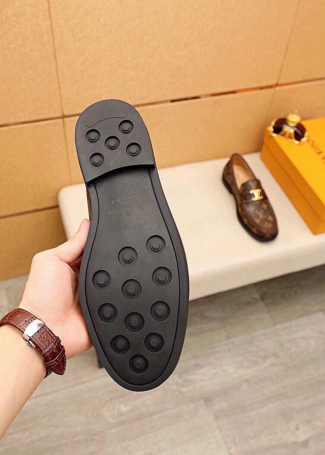 Louis Vuitton Monogram Buckle Loafers - Moc-Toe Stitching