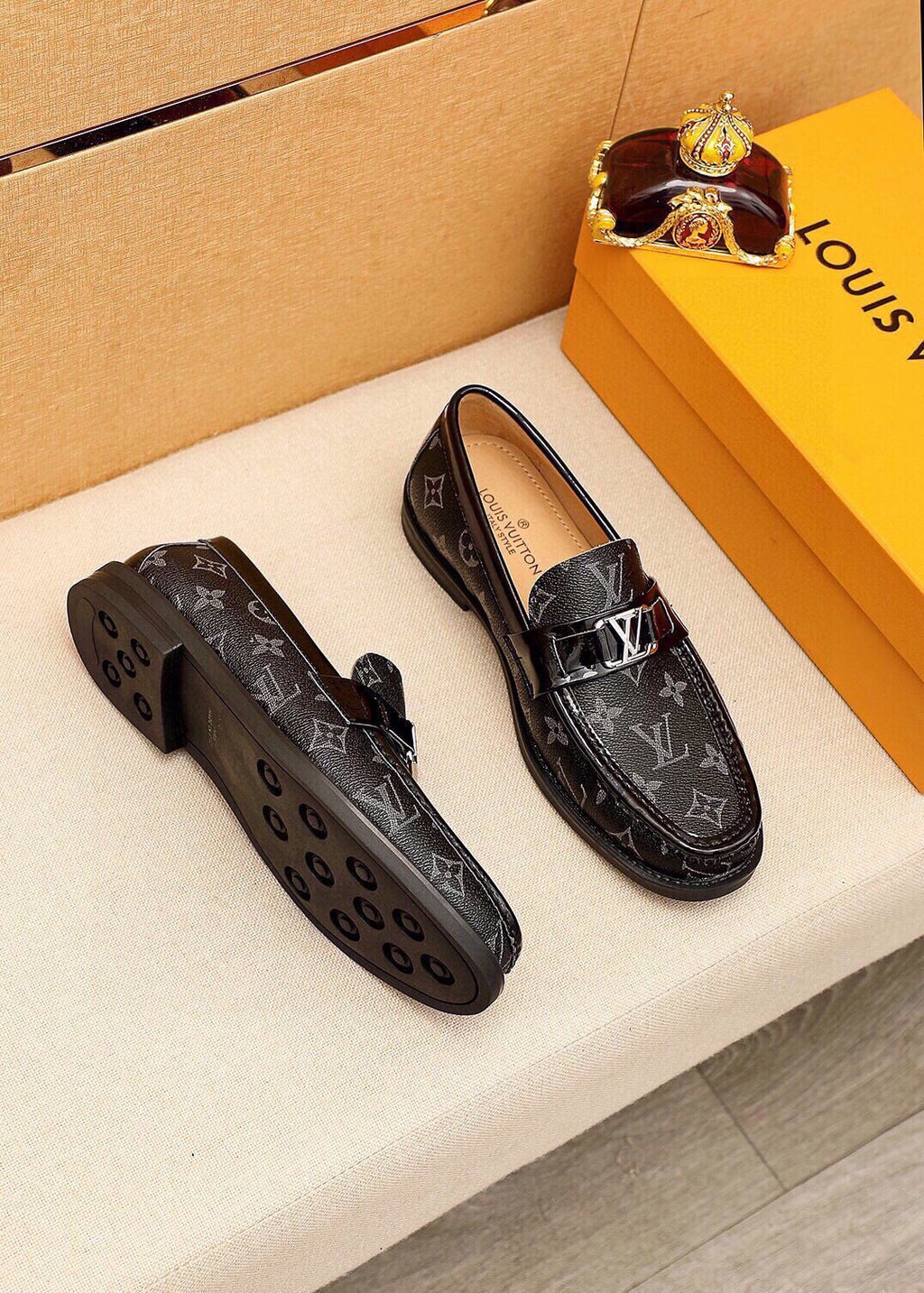 Louis Vuitton Monogram Buckle Loafers - Moc-Toe Stitching