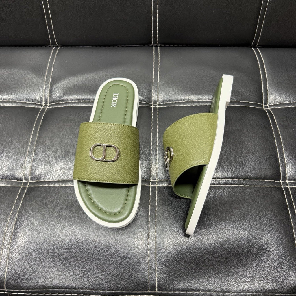 Dior Men's CD Emblem Slide Sandals