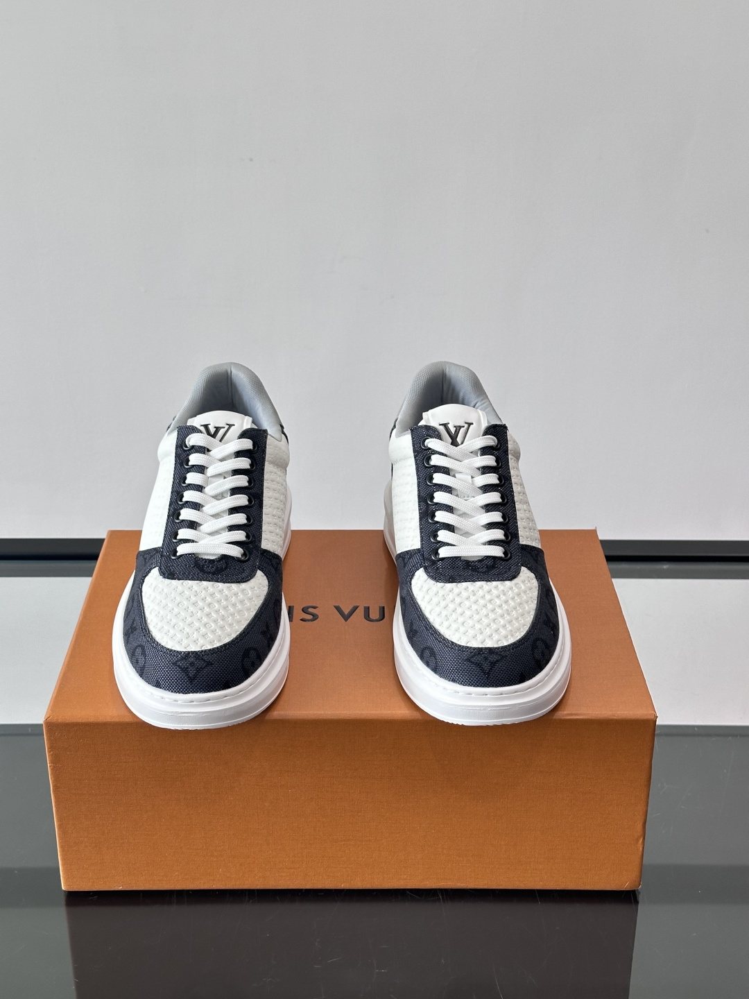Louis Vuitton Men's Monogram Panel Low-Top Sneakers - Padded Collar