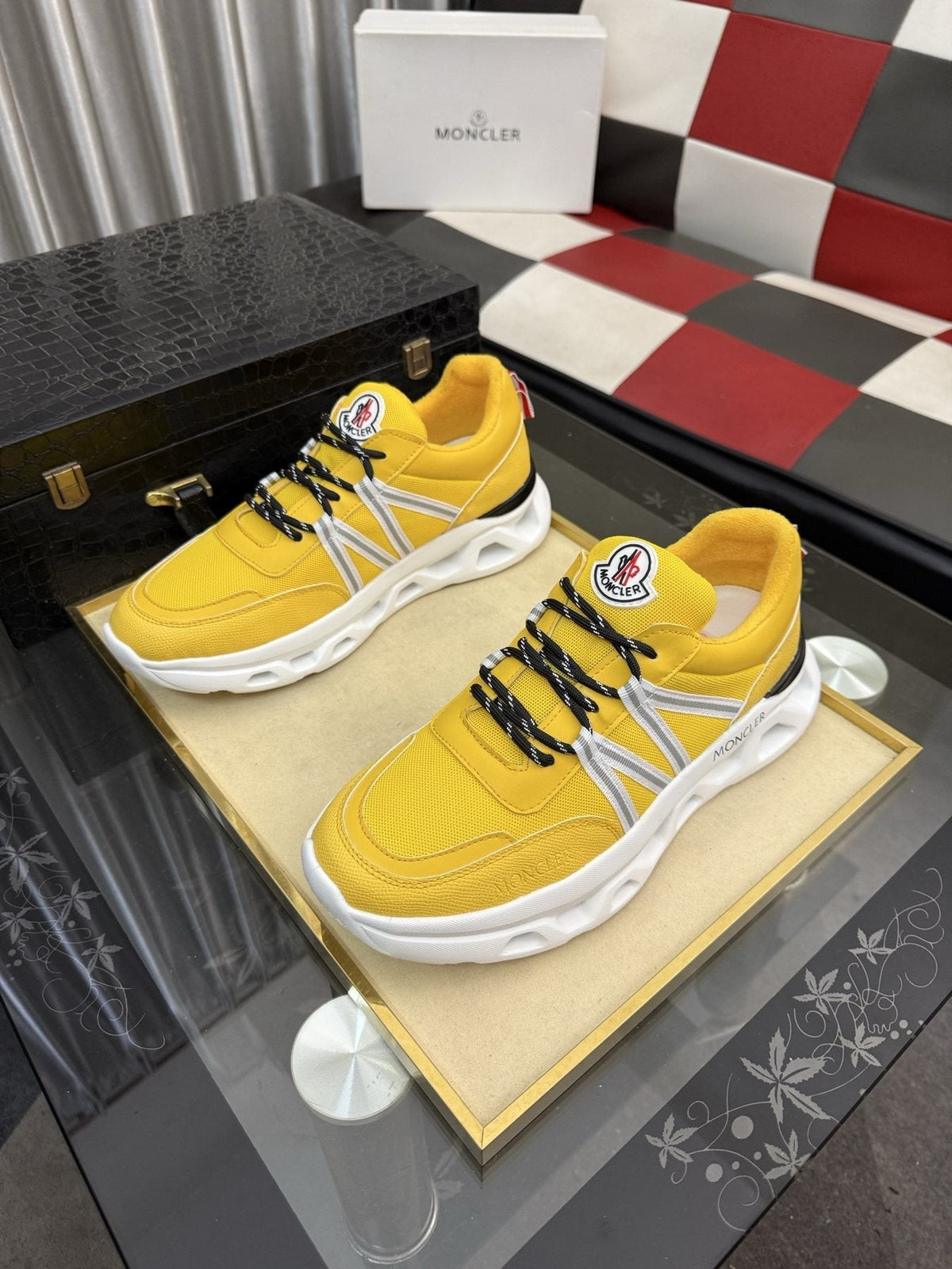 Moncler Sculpted-Sole Lace-Up Sneakers