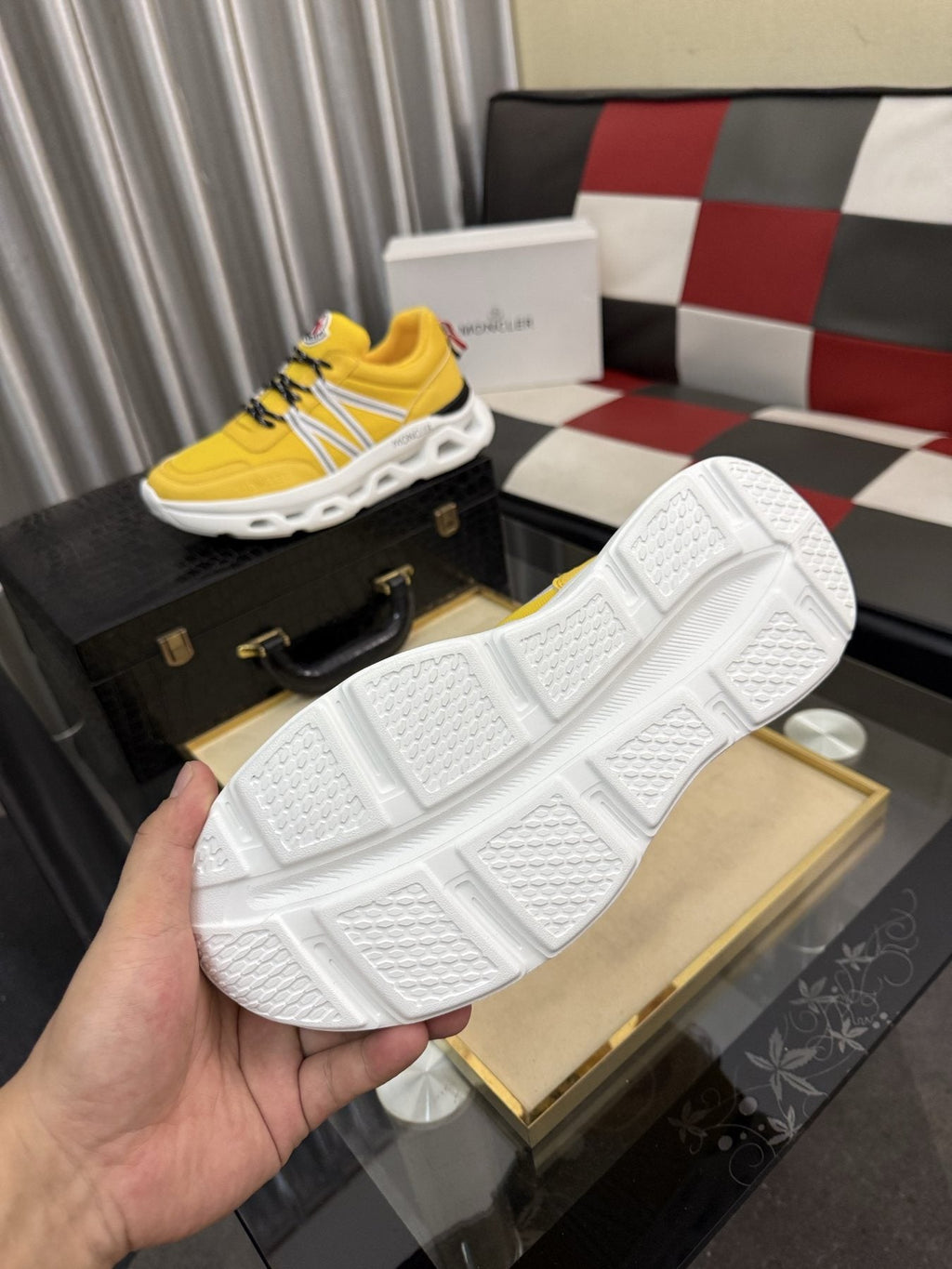 Moncler Sculpted-Sole Lace-Up Sneakers