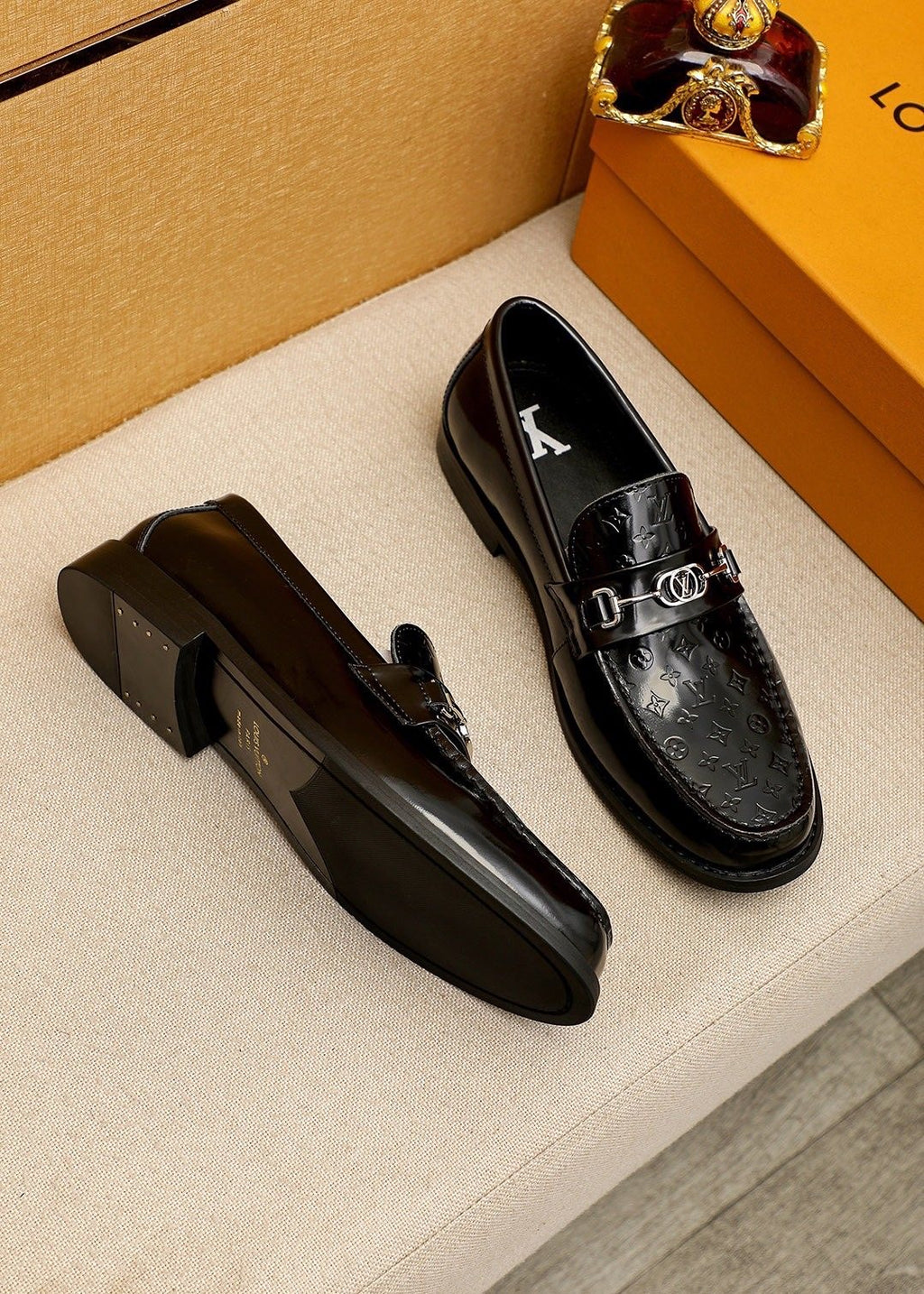 Louis Vuitton Embossed Buckle Loafers - Low-Profile Sole