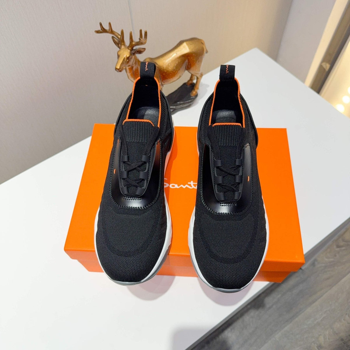 Santoni Men's Knit Lace-Up Sneakers