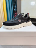 Moncler Men's Black and Charcoal Low-Top Sneakers