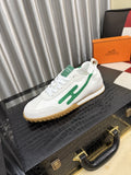 Hermès Men's Layered Panel Low-Top Sneakers