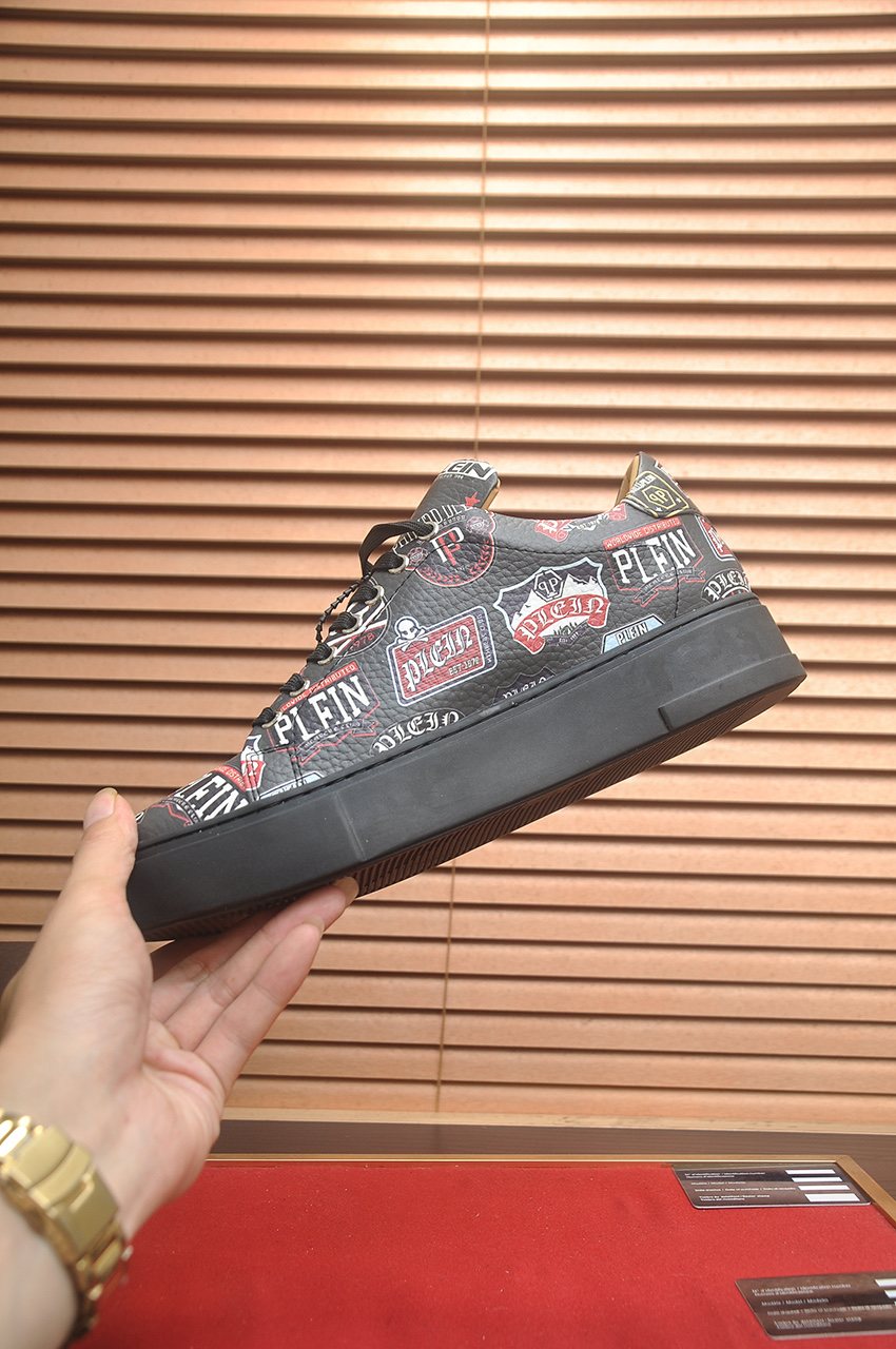 Philipp Plein Graphic Print Low-Top Sneakers - Platform-Style Sole