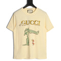 Gucci Cartoon Animal Graphic T-Shirt - Pale Yellow